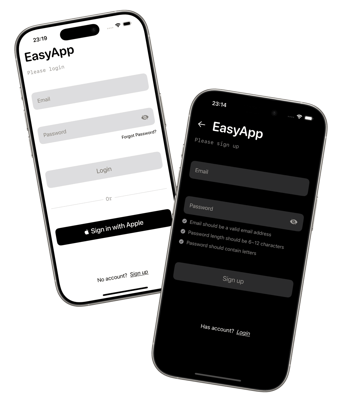 SwiftUI authentication screen with Supabase integration